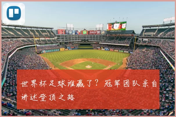 世界杯足球谁赢了?冠军团队亲自讲述登顶之路